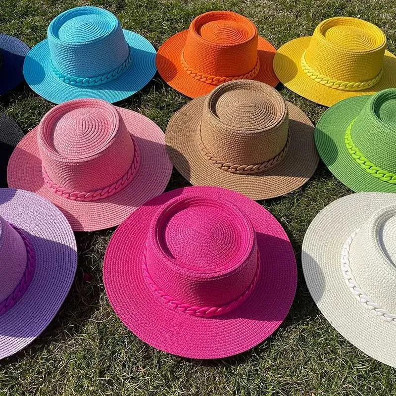 Chapeaux à bord large chapeau seau chapeau de soleil Nouvelle couleur accessoires acryliques chapeau de soleil
