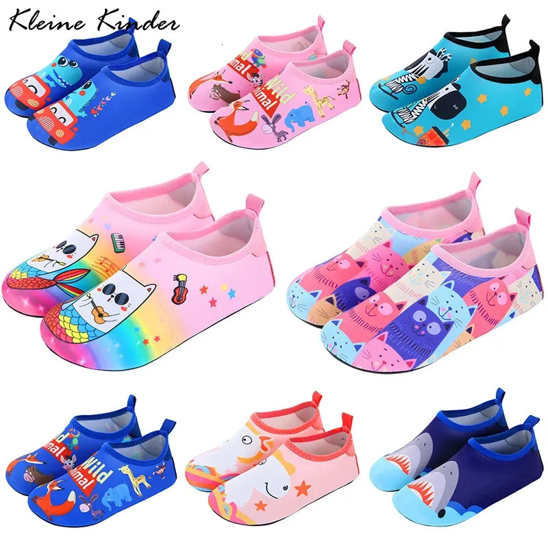 Barefoot Beach Chaussures Chaussures Swimming Kids Girls Boy Anti-Slip Aquatic Sneaker Aqua Wading Fishing Shoe Home Slippers for Children 240424