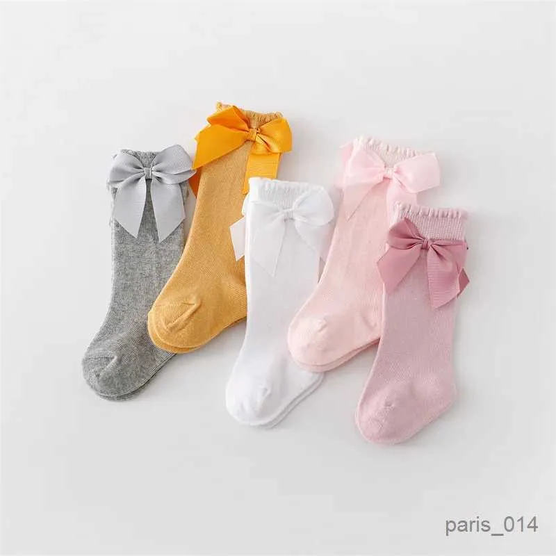 Calzini per bambini Ladka 5Pairs/Pack Childrens Girl Socks Cotton Bow Baby Socks Long Fashion Princess Kids Sock For Girls 0-7 anni Stocking 2023