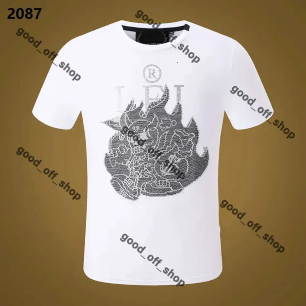 Plein Bear T-shirt Mens Designer Tshirts Brand Clothing Rhinestone Skull Men t-shirts Klassisk högkvalitativ Hip Hop Tshirt Casual Top Tees Philipe Plein Shirt 726