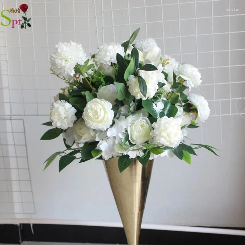 Decoratieve bloemen SPR 35cm bloembal voor trouwtafel Home Artificial Flore Centre -stuk feestevenement achtergrond decoratie