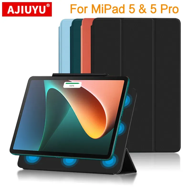 Fall för Xiaomi Mi Pad 5 Pro Case Ultra Thin Magnetic Smart Cover för Mipad 5 Pro 2021 Tablet 11 tum Mipad5 med Auto Wake Up