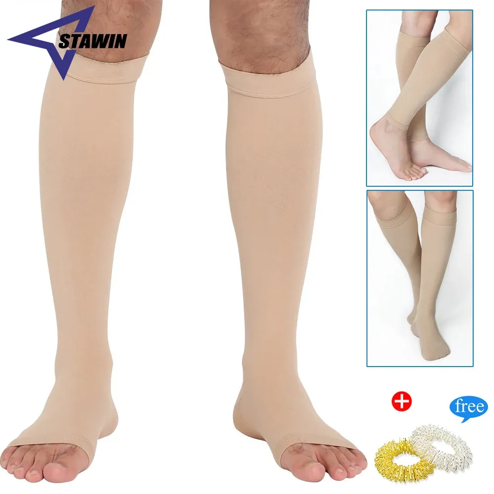 LASAPPARATUUR S7XL Knee High Brace Medical Compress Suppress Firm Wsparcie 2030 mmhg żylaków żylnicowych Socke Sock Unisex Therapeutic Leg Brace