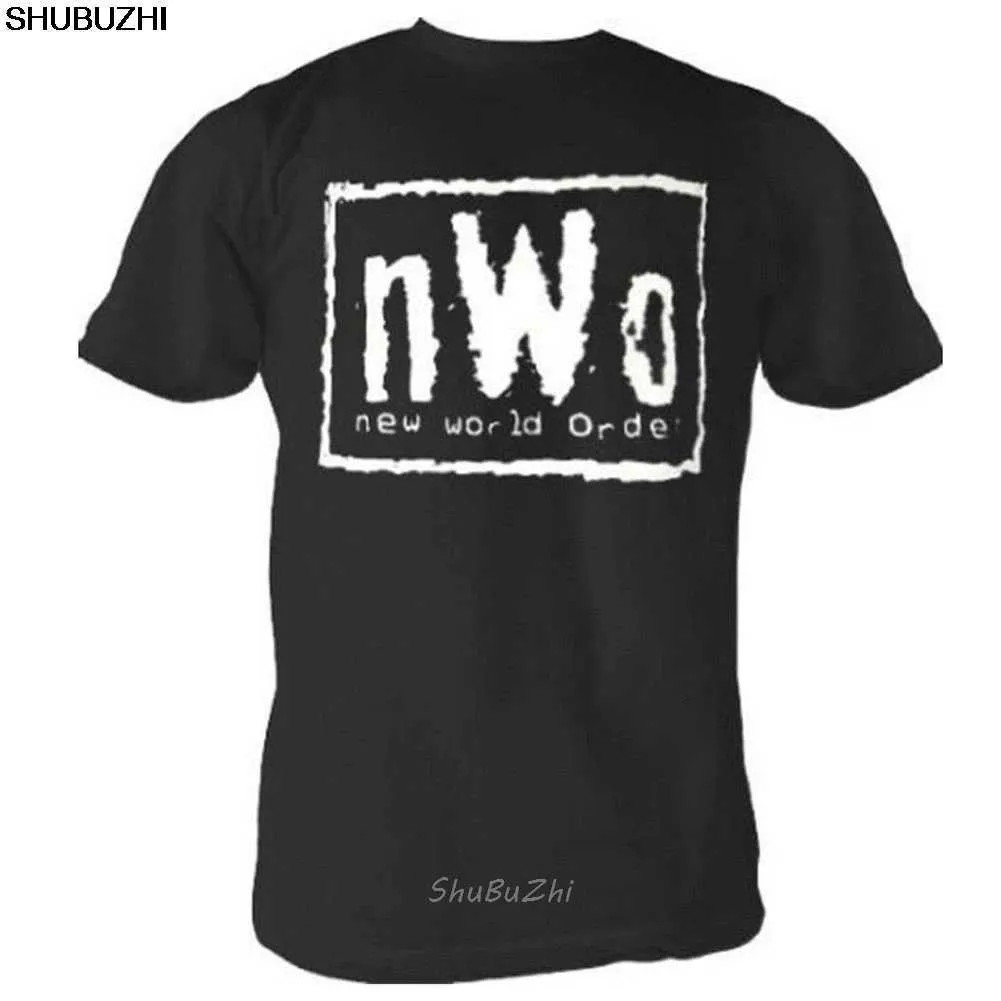 T-shirts voor heren NWO NIEUWE WERELD BESTELLING Wrestling volwassen Zwart T-shirt Casual Pride T-shirt Mens unisex nieuw T-shirt losse top SBZ3047 J240426