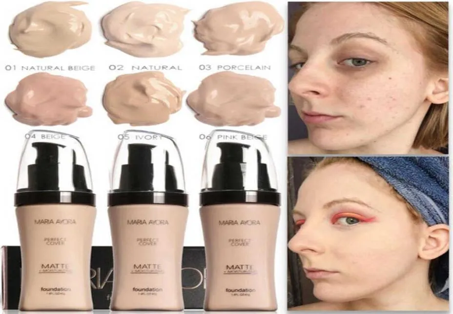 MARIA AYORA Face Foundation Cream Concealer Brighten Waterproof Full Coverage Professional Makeup Facial Matte Base Make Up8261223