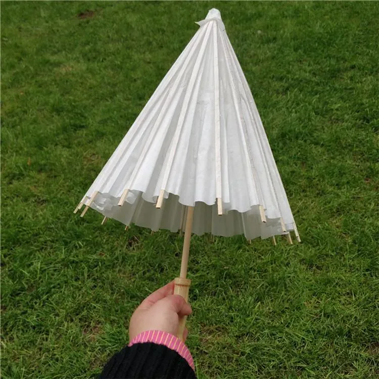 Fashion Bridal Wedding Parasols White Paper Umbrella Chinese Mini Craft Umbrella 4 Diameter 20 30 40 60cm for Wholesale ZZ