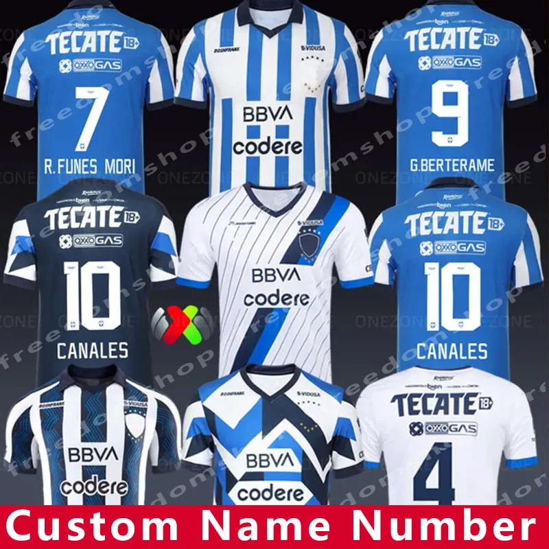 Liga MX 23 24 Camiseta Monterrey Sergio Canales Jesus Corona Luis Romo Victor Guzman Alemão Berterame Meza Rogelio Funnes Mori Soccer Jerseys Kit Kit Kit