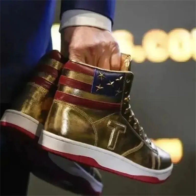 T Trump Basketball Bues Casual Buty Never Surnder High-Tops Designer 1 TS Running Gold Men Men Sneakers na zewnątrz komfortowy sport