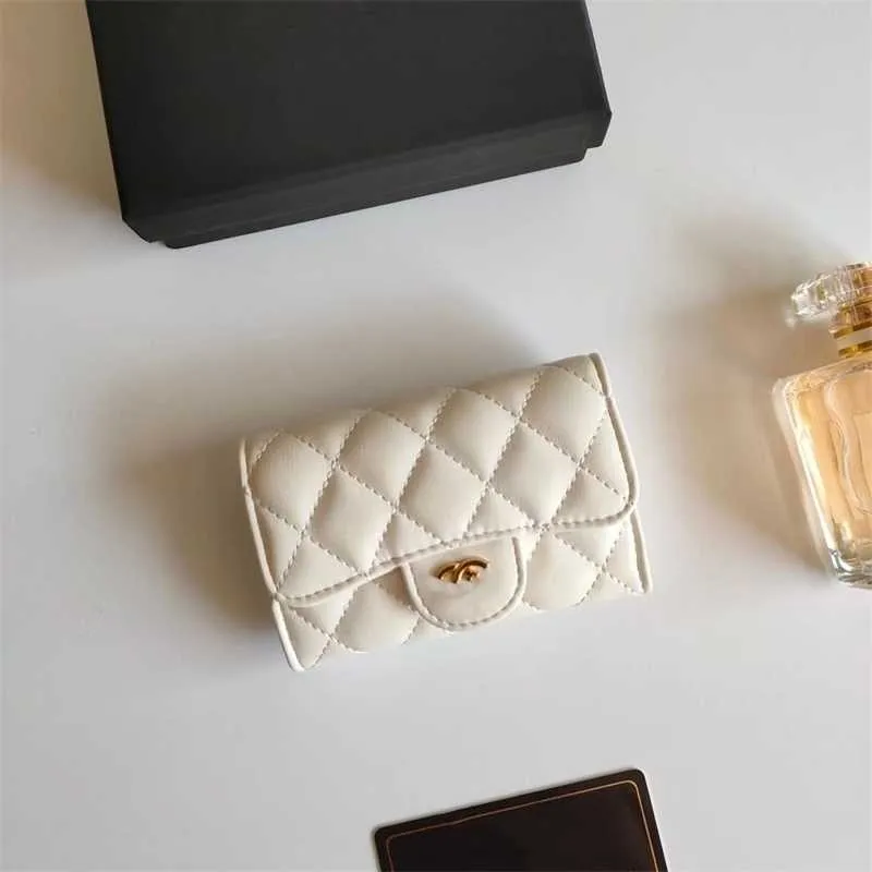 Classic Holder Designer High-End Womens-Geldbeutel-Kreditkarte mit Box Button Crossbody Tasche