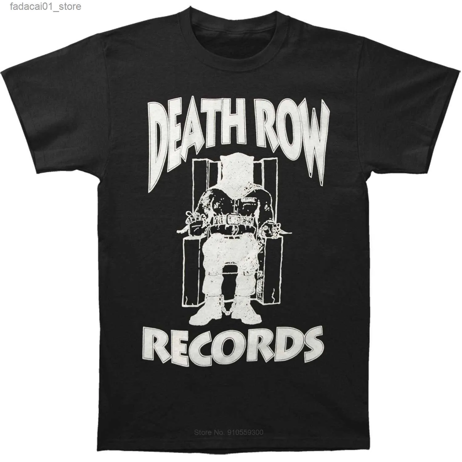Men's T-Shirts Funny T Shirt Men Novelty Tshirt Death Row Records White T-Shirt cotton tshirt men summer fashion t-shirt euro size Q240426