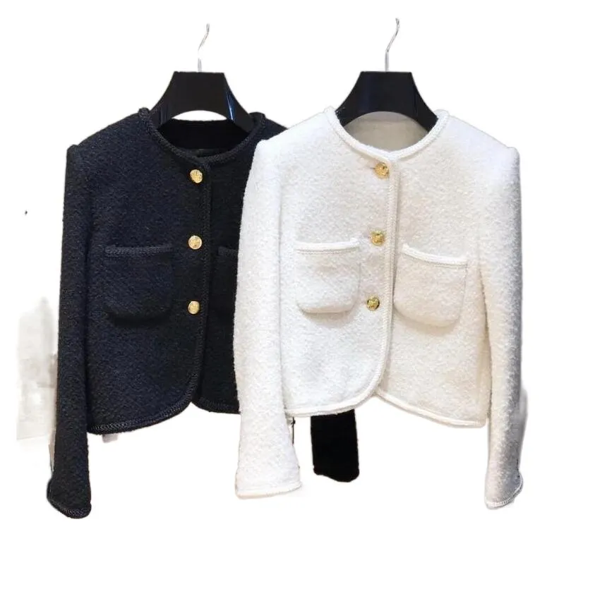 Printemps automne nouveau design des vestes en tweed féminin mode come de coues coloride cool à poitrine simple jeste à manteau smlxl