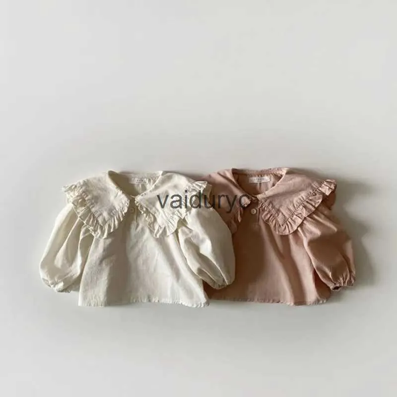 Kinderoverhemden meisjes shirts Sweet Rapel Lace SHIRTS KIDS KLEDING GROTE COLLAR KINDEREN KINDEREN BLOUSE H240509