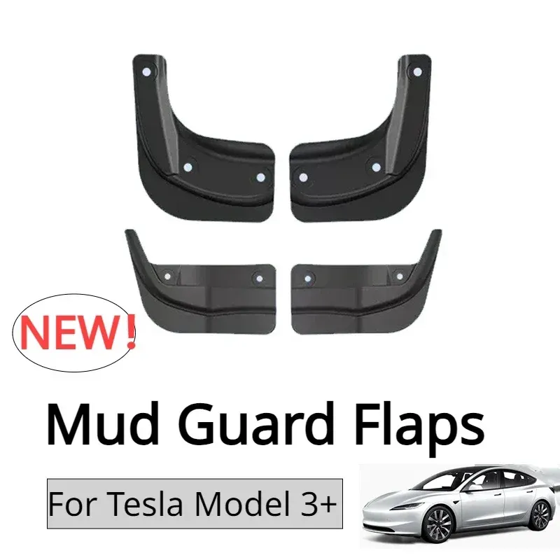 Cars Mud Guards for Tesla Model 3+ Fender Wheel Fender Splash Guards Fenders di fango originale ufficiale Nuovi accessori per auto Model3 2024