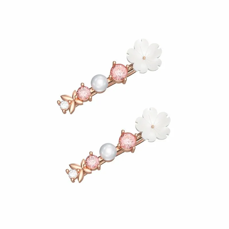 Popularny projektant kwiatowy liście kolczyki dla kobiet dziewczęta Koreańska moda kryształowy kolczyki na imprezowy bankiet Prezent biżuterii
