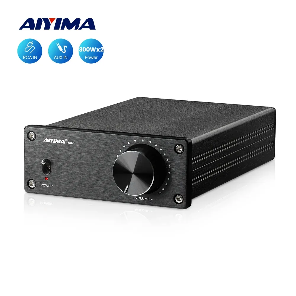 Amplificateur AIYIMA A07 TPA3255 AMPLIFICATION POWER 300WX2 Classe D Stéréo 2.0 Amplificateurs sono