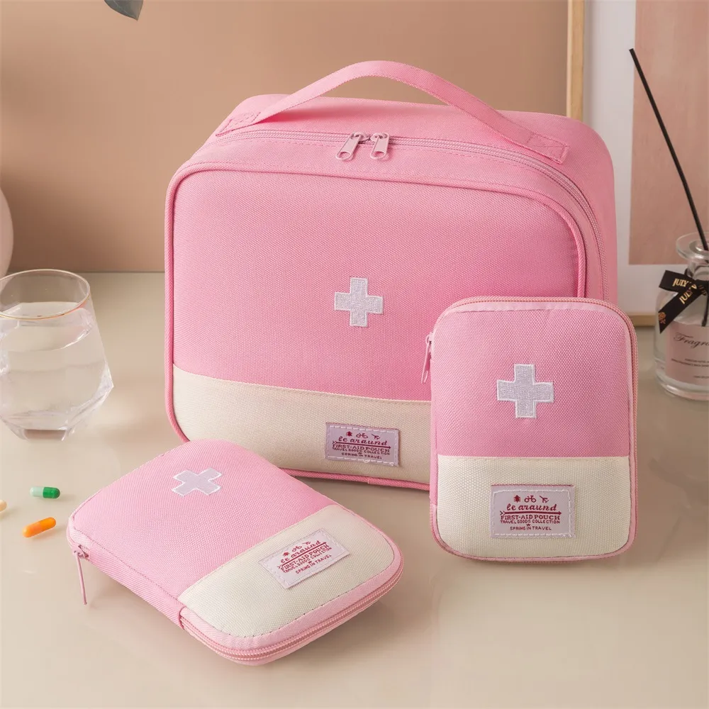 New Oxford Cloth Medicine Bag Portable First Aid Bag Travel Large Capacity Medical Bag Medicine Storage Bag Three-piece Set