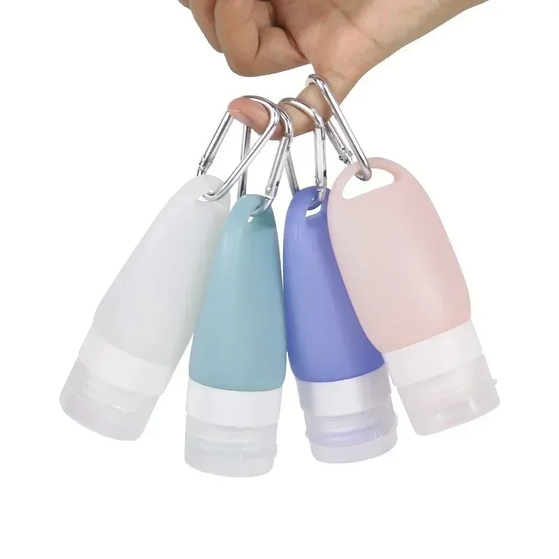 Empty Bottle Silicone Travel Kit Packing Press Bottle For Lotion Shampoo Bath Small Sample Containers Blue Green 40/60/90ml