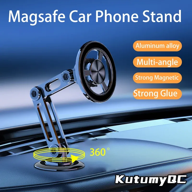 Stand Magsafe 720 Ruota supporto per auto magnetico Metal Magnetic Piegabile Postare Servo Air Stop Mount GPS Supporto GPS per tutto il telefono