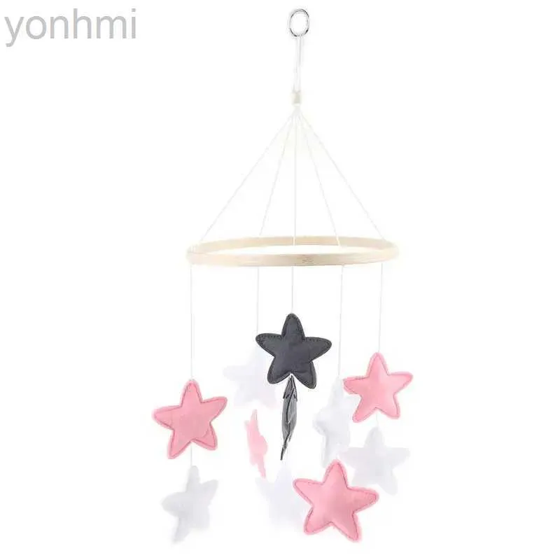 Mobils# 1 PC Crib Baby Felt Stars Musical Mobile Cattle Infant Cotto Volto Chime Bed Toys D240426