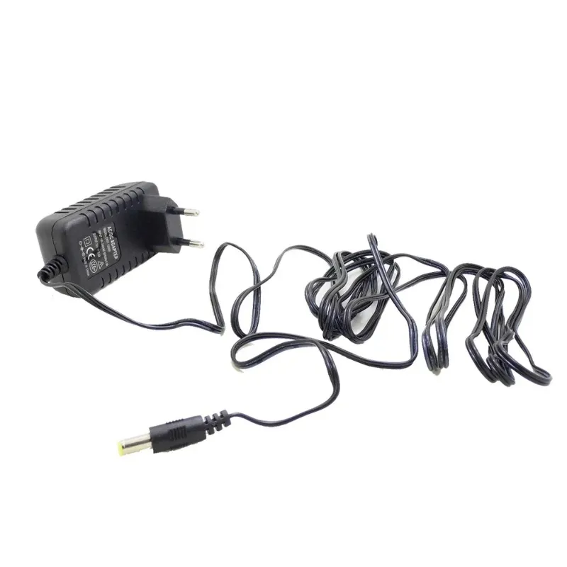 ANPWOO 3-метровой eu Pugge AC / DC Adapter Adapter Зарядное устройство 3M Power Cable для камеры CCTV AC 100-240V DC 12V 2A 2,1 мм / 5,5 мм