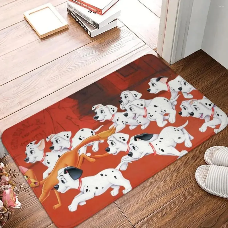 Carpets Spot Dog Non-slip Doormat Charging Forward Living Room Kitchen Mat Welcome Carpet Flannel Pattern Decor