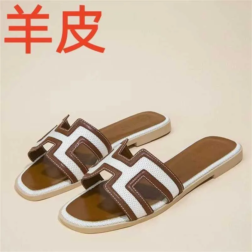 Designer Sommer Orans Sandals Womens Slide Flip Flip Crocodile Beach Echt Ledermarke für Outside als Outs