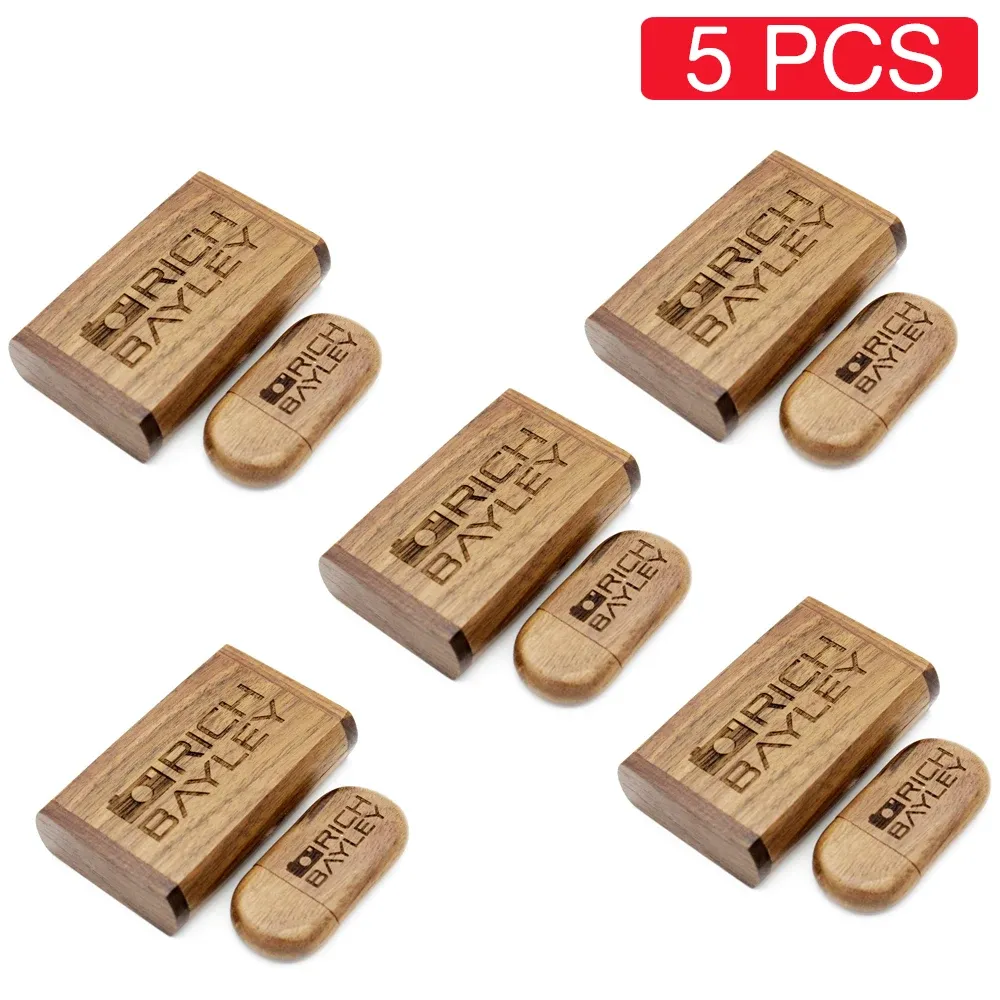 Unidades 5 pcs/lote USB 3.0 Caixa de madeira USB de alta velocidade