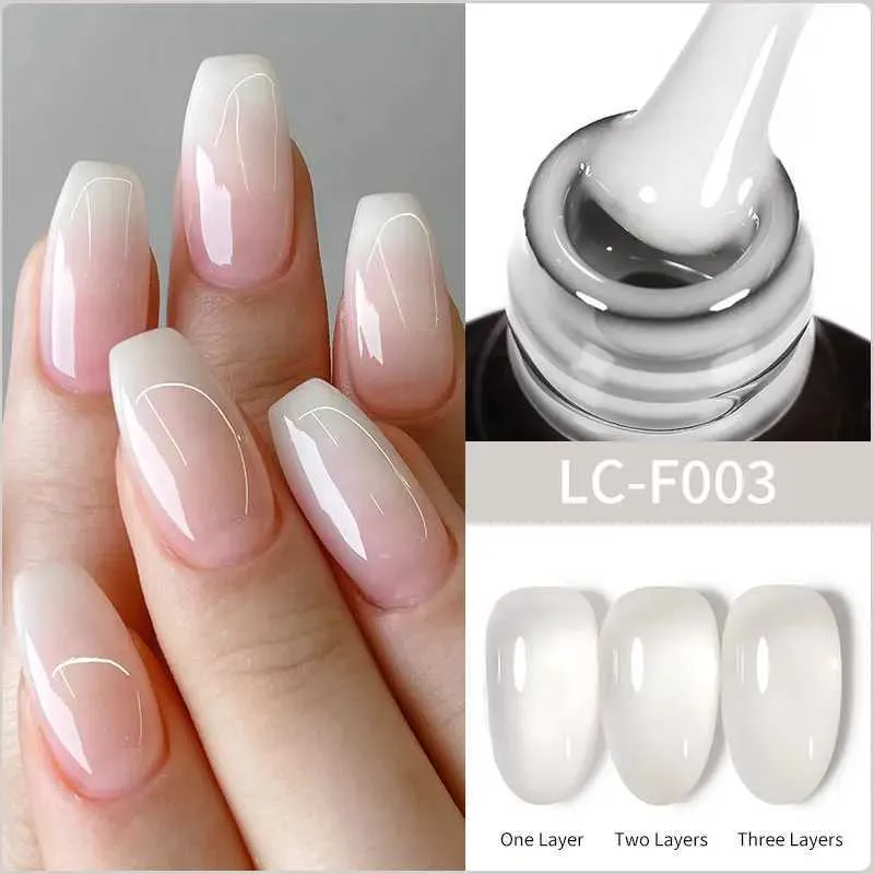 Poliska do paznokci LilyCute 7ml galaretka mleczna biała nagie żel lakier do paznokci Półprzestępny kolor żel manicure półprzepustny namocz gni żel lakier Y240425