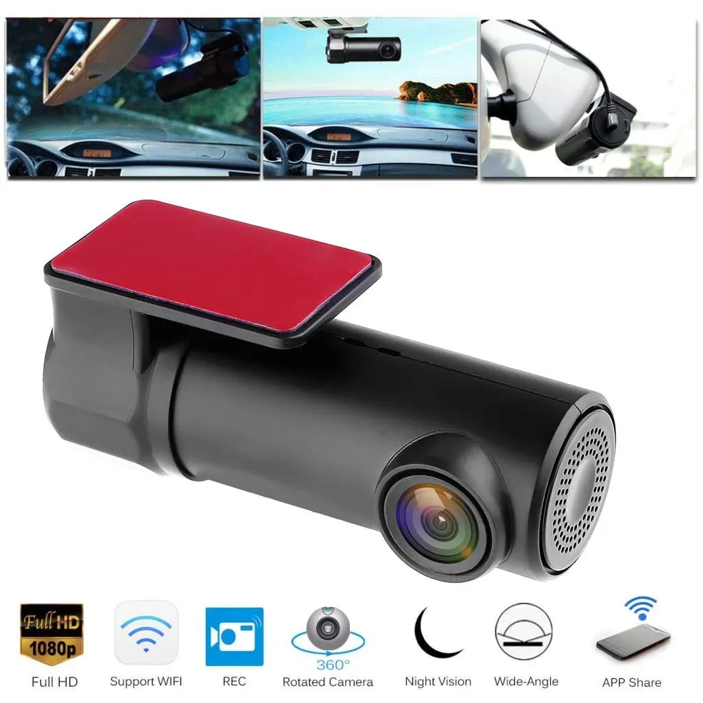 1080p Wi -Fi Mini samochód DVR Kamera Kamera Nocna wizja Kamera jazdy wideo rejestrator kamery Tylna kamera cyfrowy rejestrator ZZ