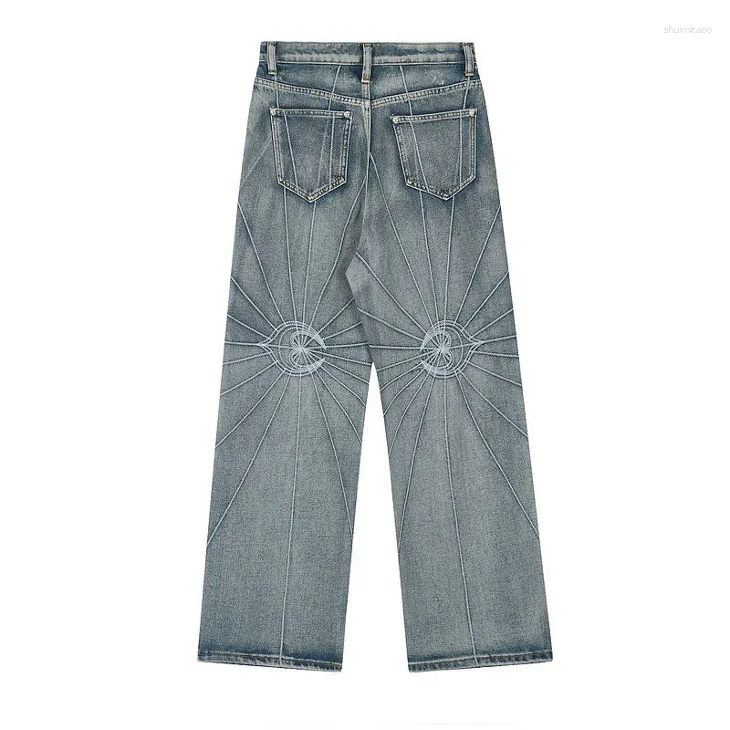 2024 Mens Slim Fit Thug Club Crosshatch Jeans With No Tag Denim 