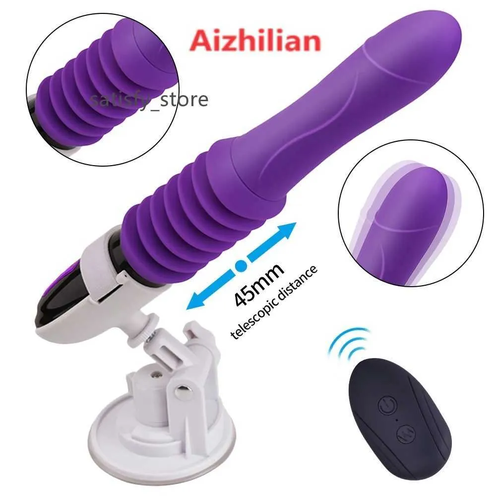 Liebe einziehbarer Dildo -Vibrator weiblicher Sexspielzeug Wireless Fernbedienung