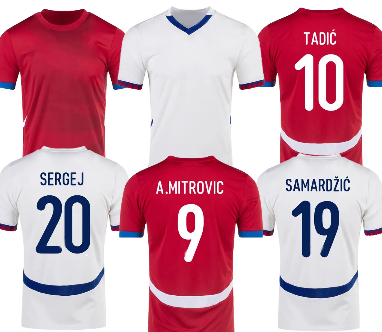 24-25 Serbia Home Soccer Maglie Thai Quality Jersey Kingcaps uniformi da calcio personalizzate Dhgate Sconto Design