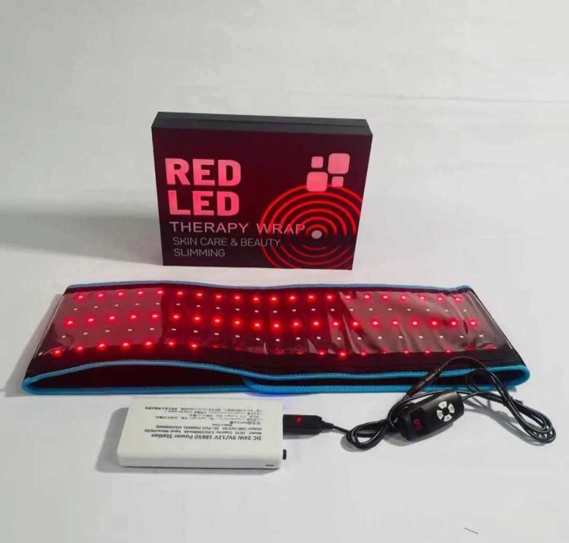 Bärbar LED -bantning av midjebälten rött ljus infraröd terapi bälte smärtlindring lllt lipolys kroppsformning skulptur 660 nm 850 nm li3753613