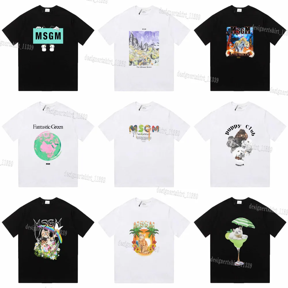 MSGM Tee Designer T-shirt Mens Short Shirt Shirt Men Men T-shirts décontractés 3D Lettre de street