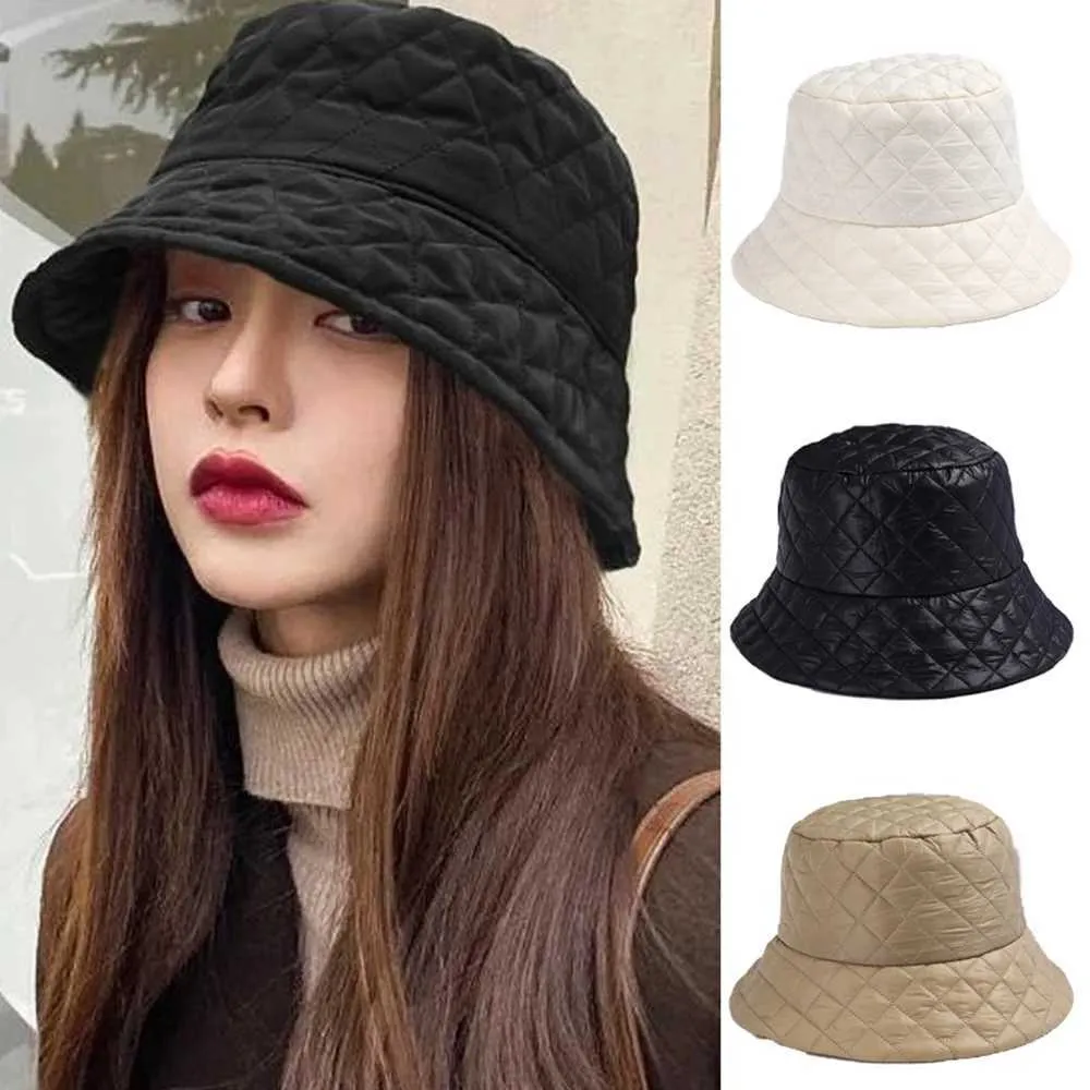 Wide Brim Hats Bucket Hats Korean Style Men Women Bucket Cs Waffle Wide Eaves Fisherman Hat Thicken Warm Basin Hat For Outdoor Autumn And Winter INS ??? J240425