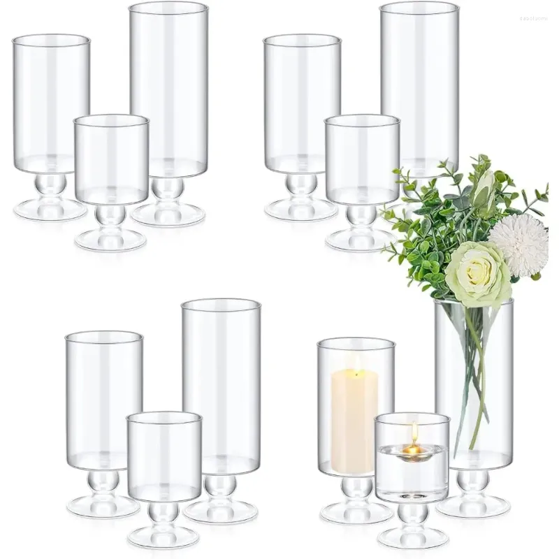 Vazen glazen pilaar kaarsenhouders cilinder drijvende houder bloemen vaas 12 pack voor thuis bruiloftsfeestje middelpunt