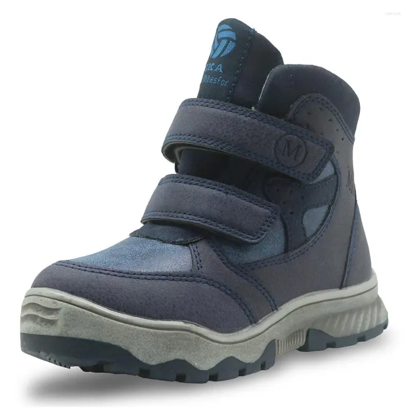 Boots Dollplus 2024 Style Children Hook Loop Boys Winter Shoes Round Toe Boy Ankle Bekväm avslappnad