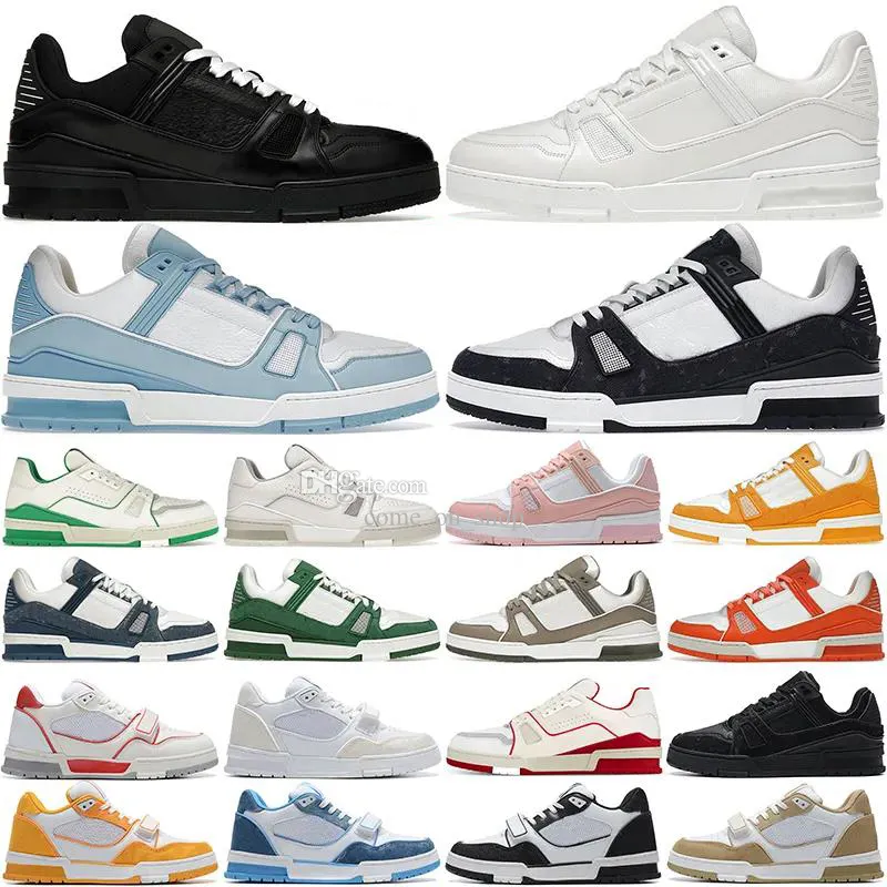 Hommes femmes chaussures décontractées sneaker baskette Virgil Trainer noir blanc rose rose chaussures de mode verte vuttonly plate-forme en cuir caoutchouc marche chaussures extérieures eur 36-45