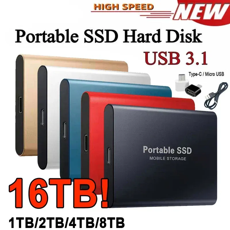 ボックスオリジナルポータブル1TBソリッドステートドライブUSB3.1インターフェイスハイスピード外部ハードディスク2TBノートブック/デスクトップ/Mac用モバイルドライブ