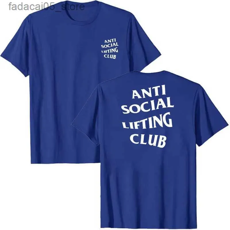 DHgate Men s T Shirts Anti social promotion club T shirt sports fitness letter printing Sayings graphic top basic short sleeved Q240425 Apparel