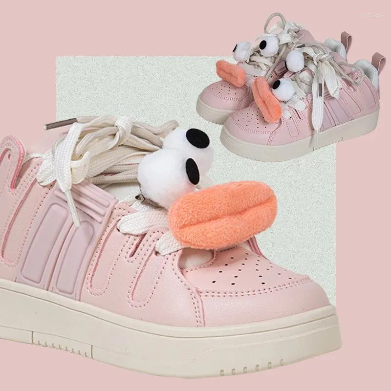 Casual skor söta rosa sneakers kvinnor 2024 Intressant abstrakt låg toppstudenter trend platt skateboard vår sommar