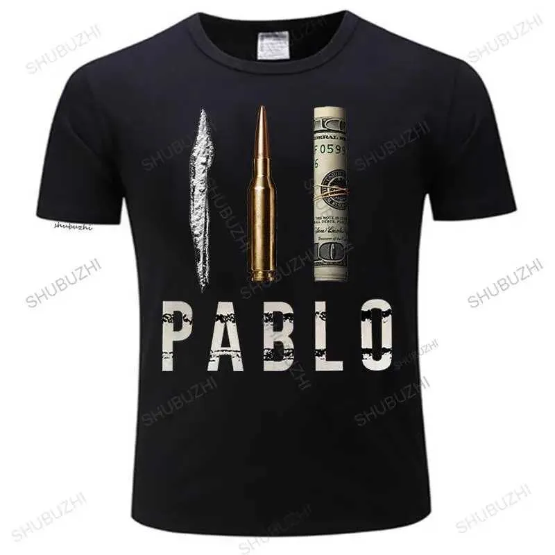 Herr t-shirts nya anlände herr tshirts män t shirt pablo escobar bomull tshirt män sommar mode t-shirt euro homme sommar t-shirt toppar t240425