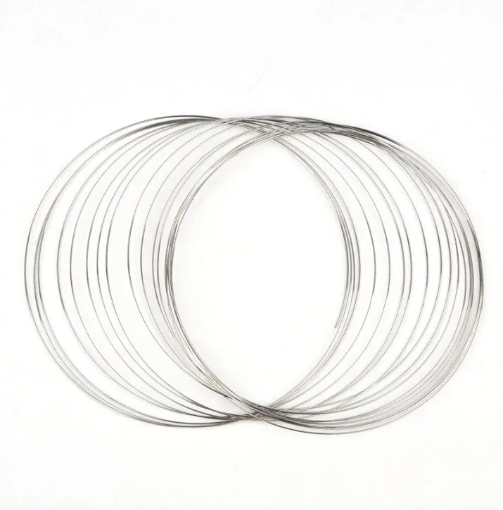 Doreenbeads 100 Loops Memory Perlendraht für handgefertigte Halskette Schmuck DIY Accessoires Stahldrahtschmuck Erkenntnisse 140mm 2012116086757