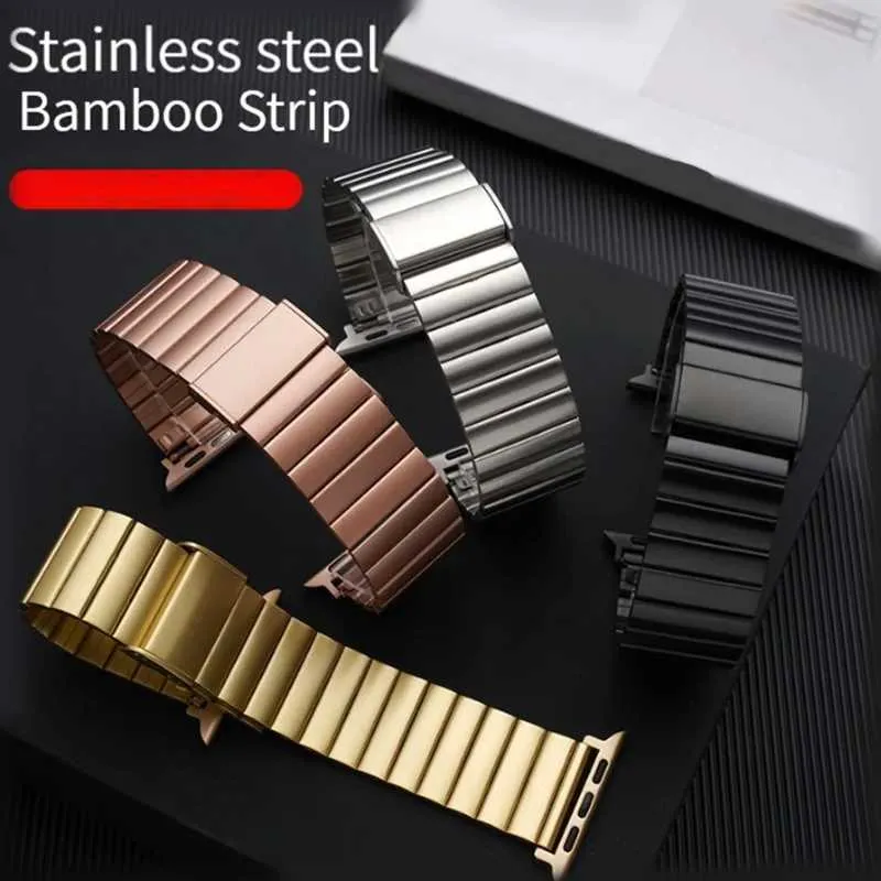 Watch Bands Suitable for Watch Band series 8 7 6 5 4 SE 3 2 1 Ultra 49mm 45mm 44mm 41mm 40mm 42 commercial stainless steel metal strip 240424