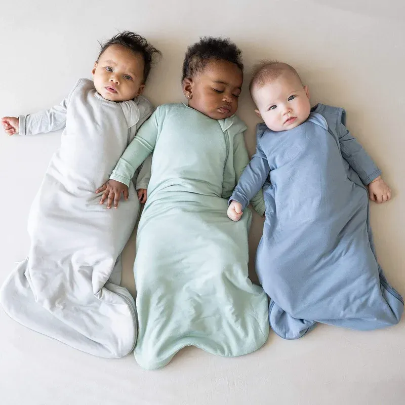 バッグ竹繊維ベビー寝袋ソフト快適なジッパー幼児睡眠袋の袖のない睡眠袋新生児