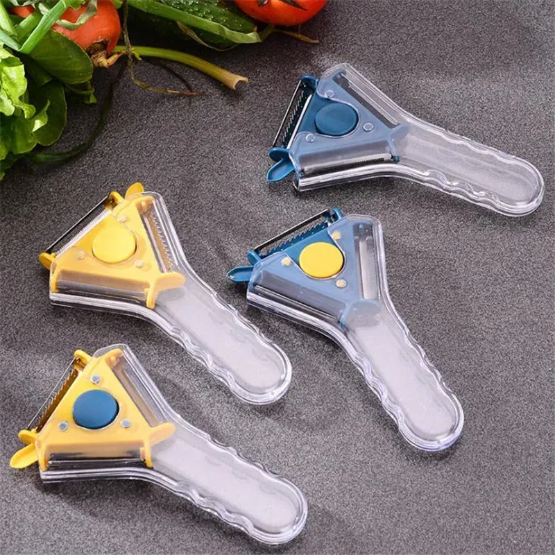 Fruit Vegetable Tools Peeler 3 in 1 Stainless Steel Blades Creative Grater Cucumber Carrot Potato Kitchen Gadgets dd813