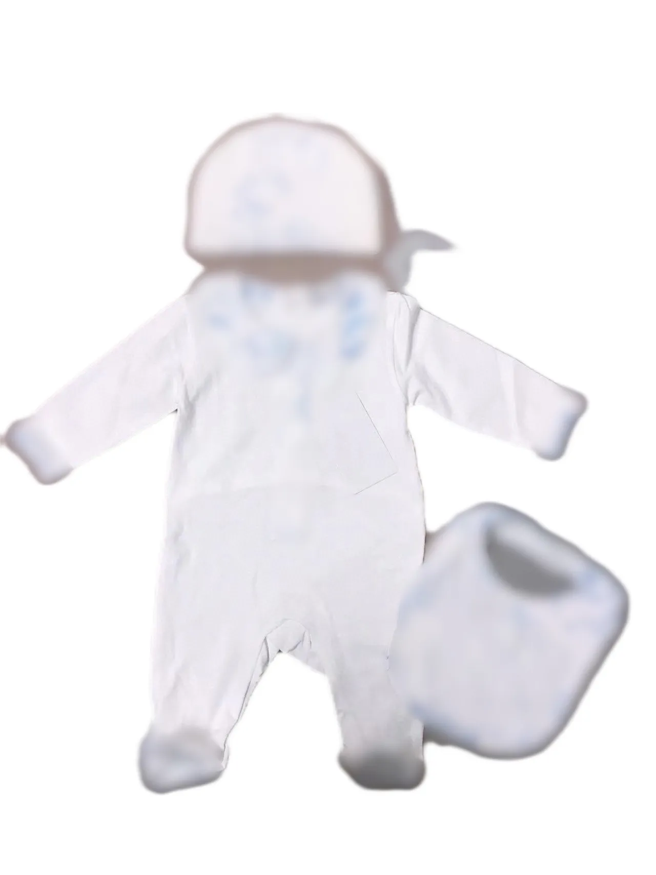 Criança infantil Romper para bebês conjuntos de roupas meninos meninas de manga cheia de algodão macacão macacão macacão Rompers Hat Bib 3pcs/Set Suit0003