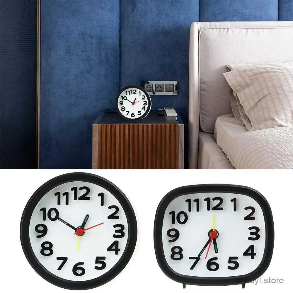 Horloges de table de bureau horloge d'alarme Corloges de lit de lit Numéro de décoration intérieure Quartz Plastique à faible bruit High Quality