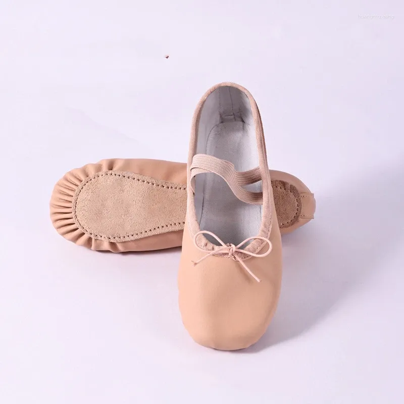 Tanzschuhe Lederspitze voller Sohle Pantoffeln Kinder Ballerina Übung Ballett Training Gebrauch