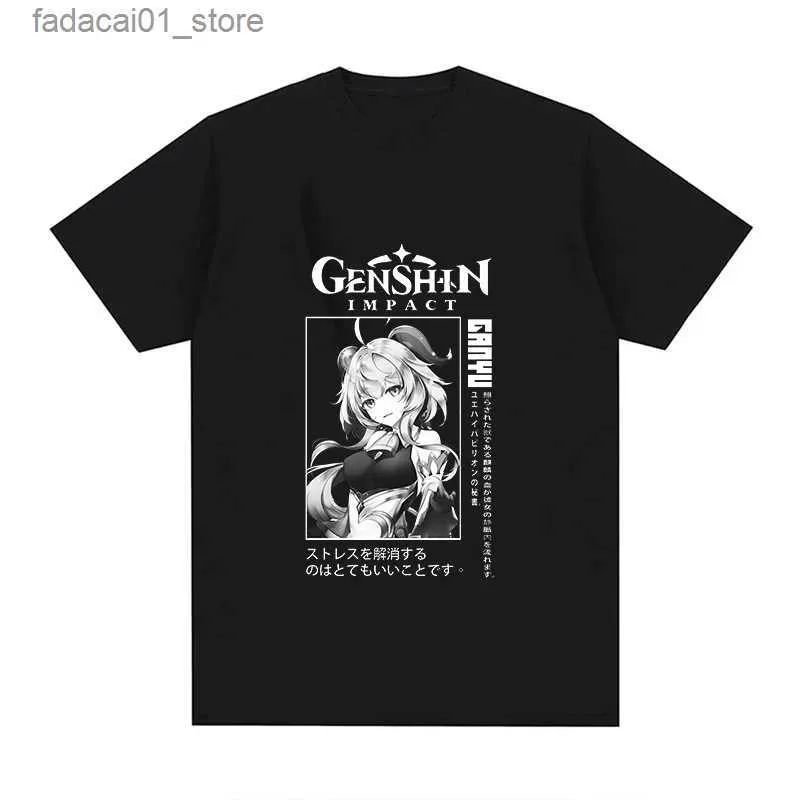 T-shirts voor heren Genshin Impact T-shirt voor mannen Plus size modieus administratieve ademende o-neck casual straatkleding Harajuku unisex t-shirtq240426